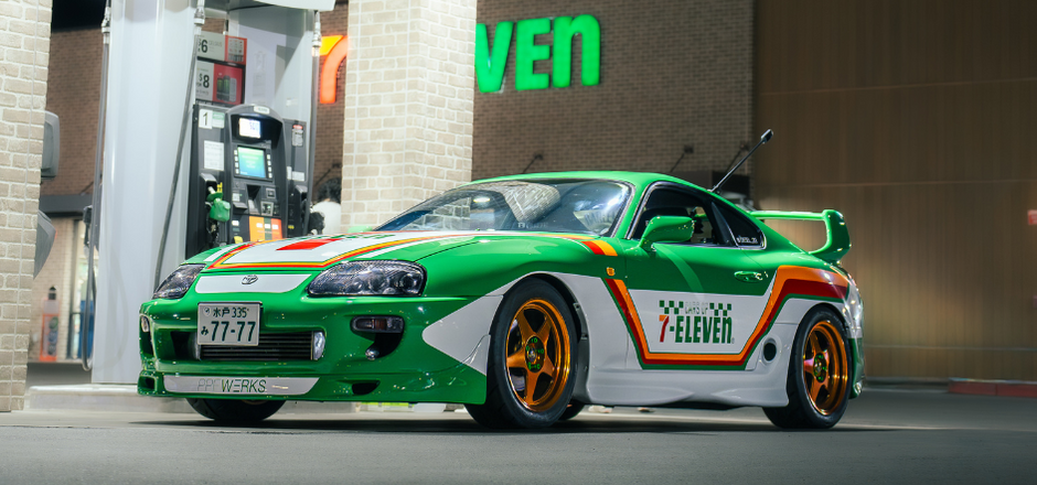93 Toyota Supra in 711 Livery
